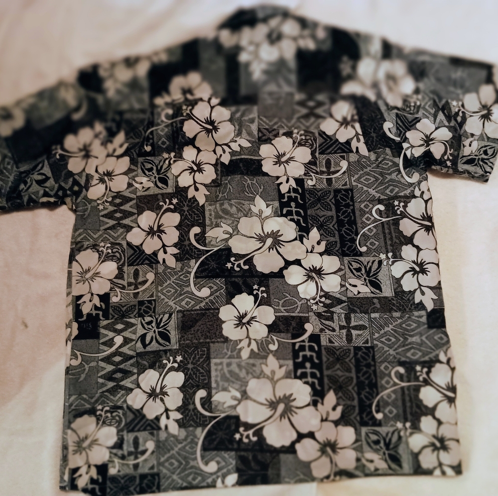 Men's Floral Patchwork Button Down Shirt - image 1